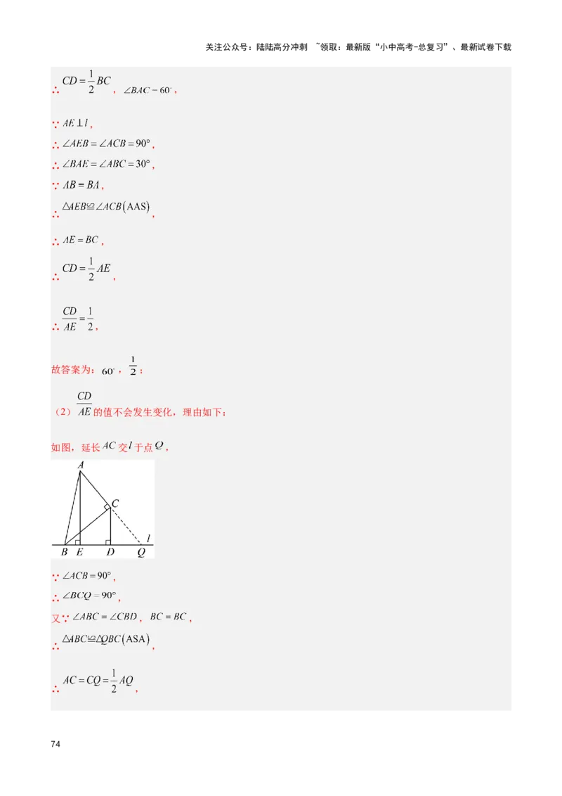 专题13几何类比探究题型（解析版）_02中考总复习（2026版更新中）_02-数学-中考总复习_2024年中考复习资料_二轮复习资料_完2024年中考数学解题技巧模板