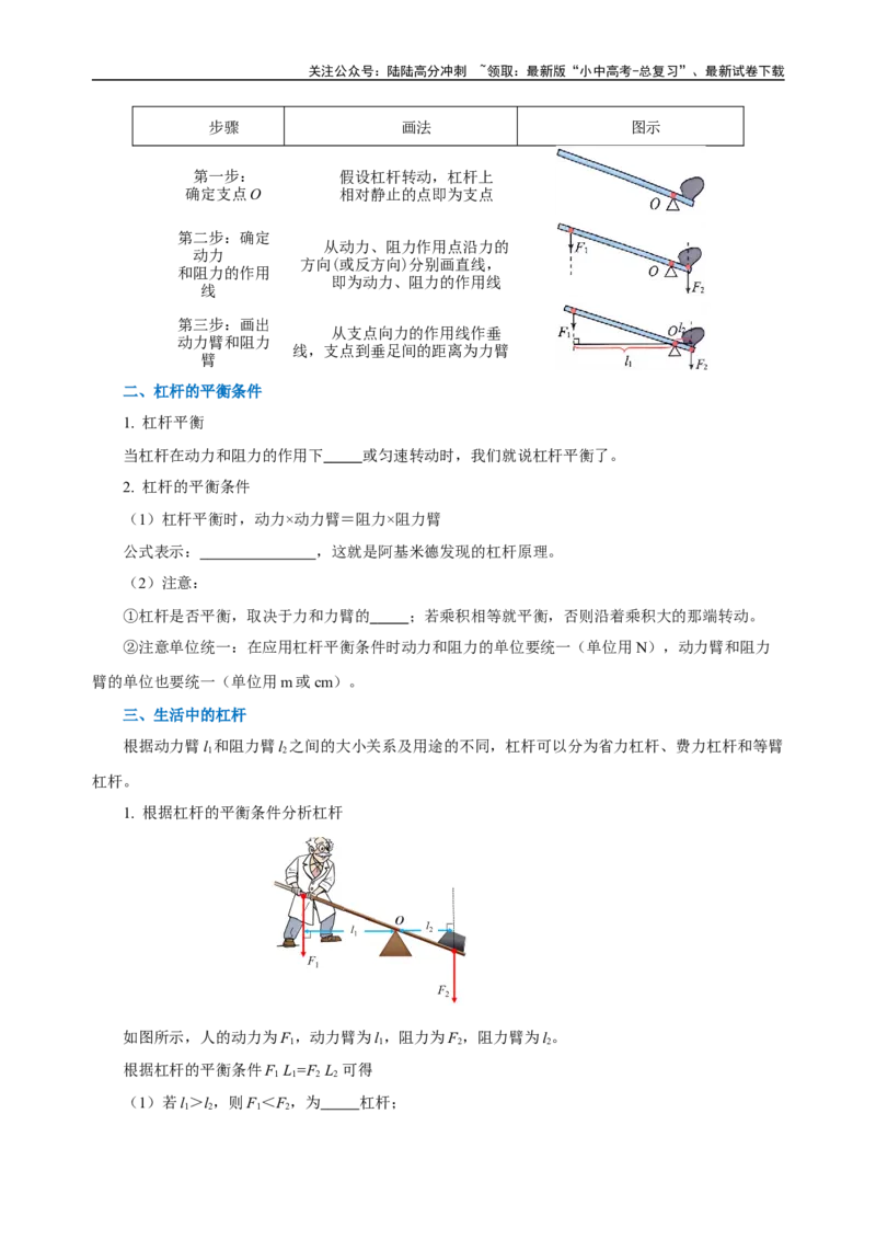专题12简单机械（知识梳理+典例+练习）-2024物理中考一轮复习精品资料（学生版）_02中考总复习（2026版更新中）_04-物理-中考总复习_2024年中考复习资料_一轮复习_配套练习