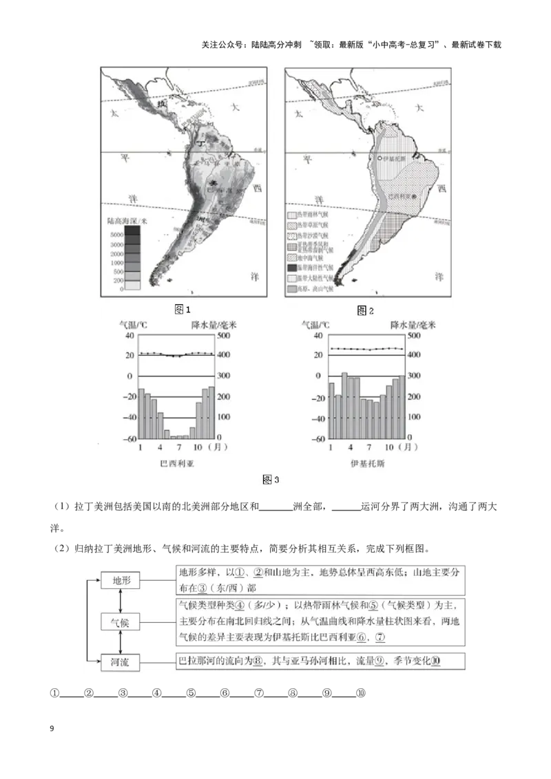 专题13北美洲及美国-备战2024年中考地理识图速记手册与变式演练（全国通用）（解析版）_02中考总复习（2026版更新中）_09-地理-中考总复习_2024年中考复习资料_专项复习资料_答案解析版