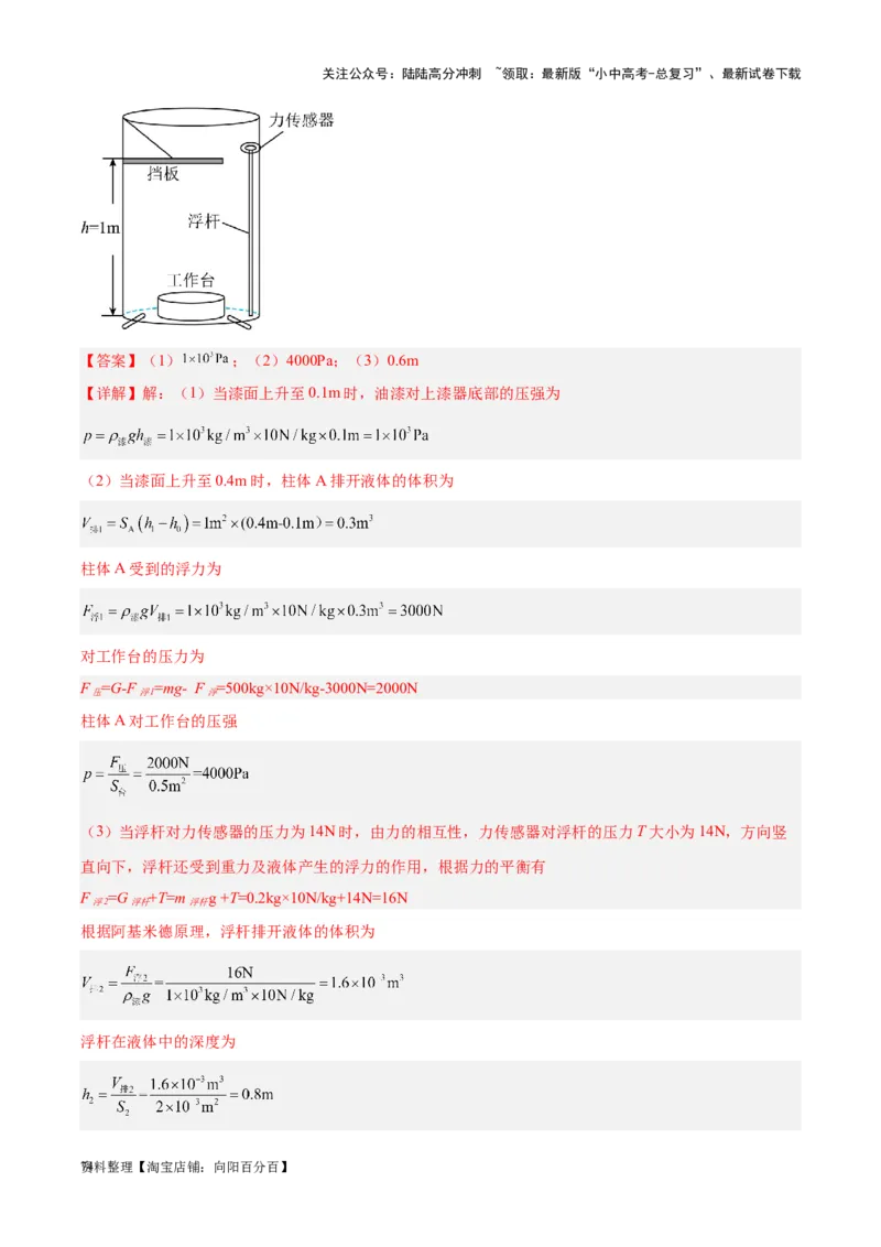 专题15物体沉浮条件及其应用（解析版）_02中考总复习（2026版更新中）_04-物理-中考总复习_2024年中考复习资料_一轮复习_完备战2024年中考物理一轮复习考点帮（全国通用）