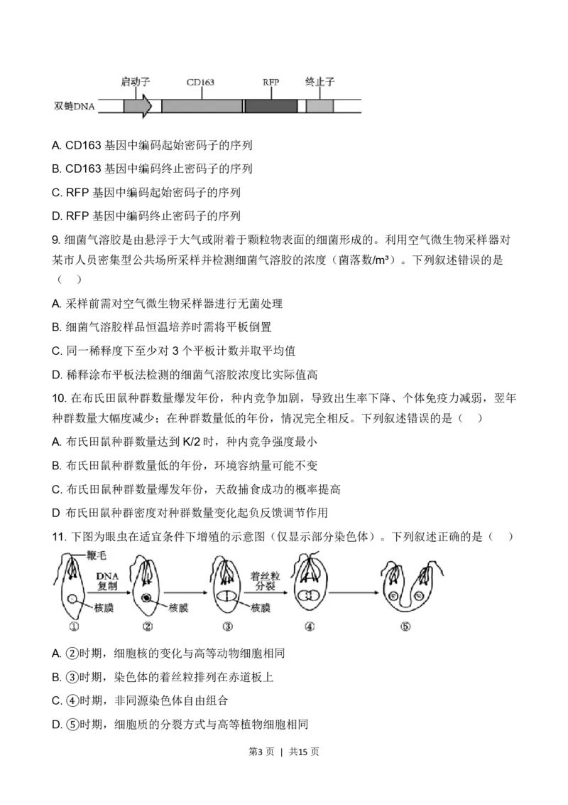 2023年高考生物试卷（辽宁）（答案卷）_A1502026各地模拟卷（超值！）_赠送：2008-2024全套高考真题_高考生物真题_新&middot;PDF版2008-2024&middot;高考生物真题_版本2：生物（按省份分类）2008-2024