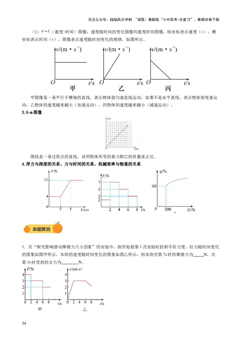 专题13图像、图表题（讲练）（解析版）_02中考总复习（2026版更新中）_04-物理-中考总复习_2025年中考复习资料_2025中考二轮课件ppt+讲义+练习物理_讲义+练习