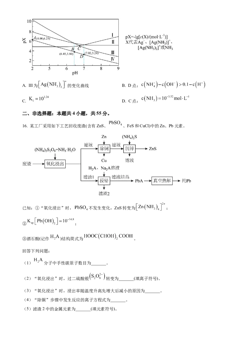 2025年高考化学真题（黑龙江、吉林、辽宁、内蒙古）（原卷版）_全国卷+地方卷_5.化学_1.化学高考真题试卷_2025年高考-化学_2025年高考化学真题（黑龙江吉林辽宁内蒙古）