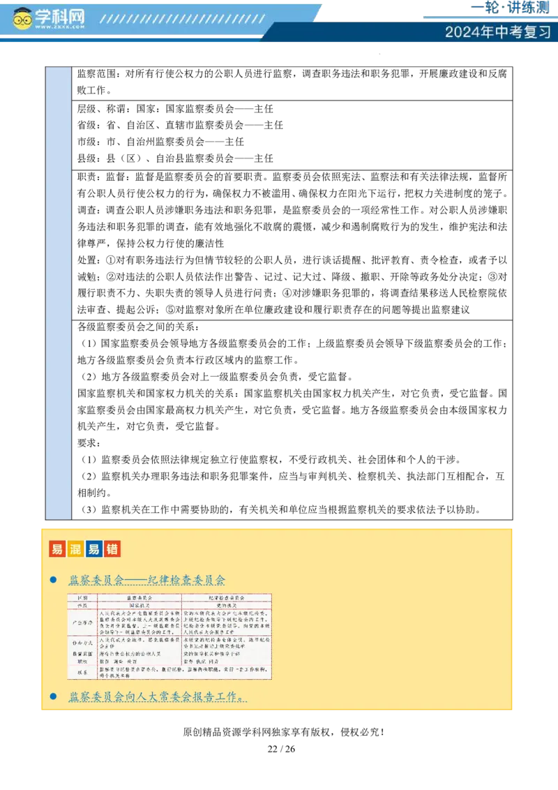 专题14人民当家作主（讲义）_02中考总复习（2026版更新中）_07-道法-中考总复习_2024年中考复习资料_一轮复习_2024年中考道德与法治一轮复习讲练测（全国通用）_配套讲义