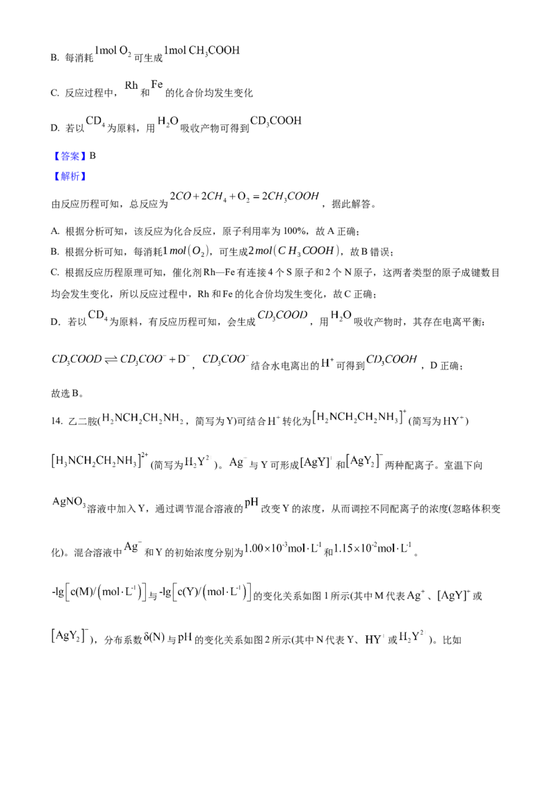 2025年高考化学真题（河南自主命题）（解析版）_全国卷+地方卷_5.化学_1.化学高考真题试卷_2025年高考-化学_2025年河南自主命题