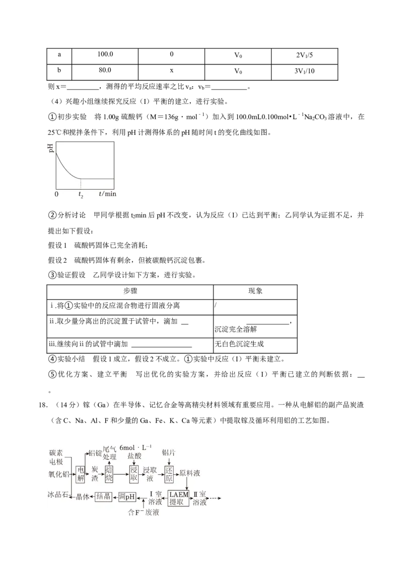 2024年高考化学真题（广东自主命题）（原卷版）_全国卷+地方卷_5.化学_1.化学高考真题试卷_2024年高考-化学_2024年广东自主命题-化学