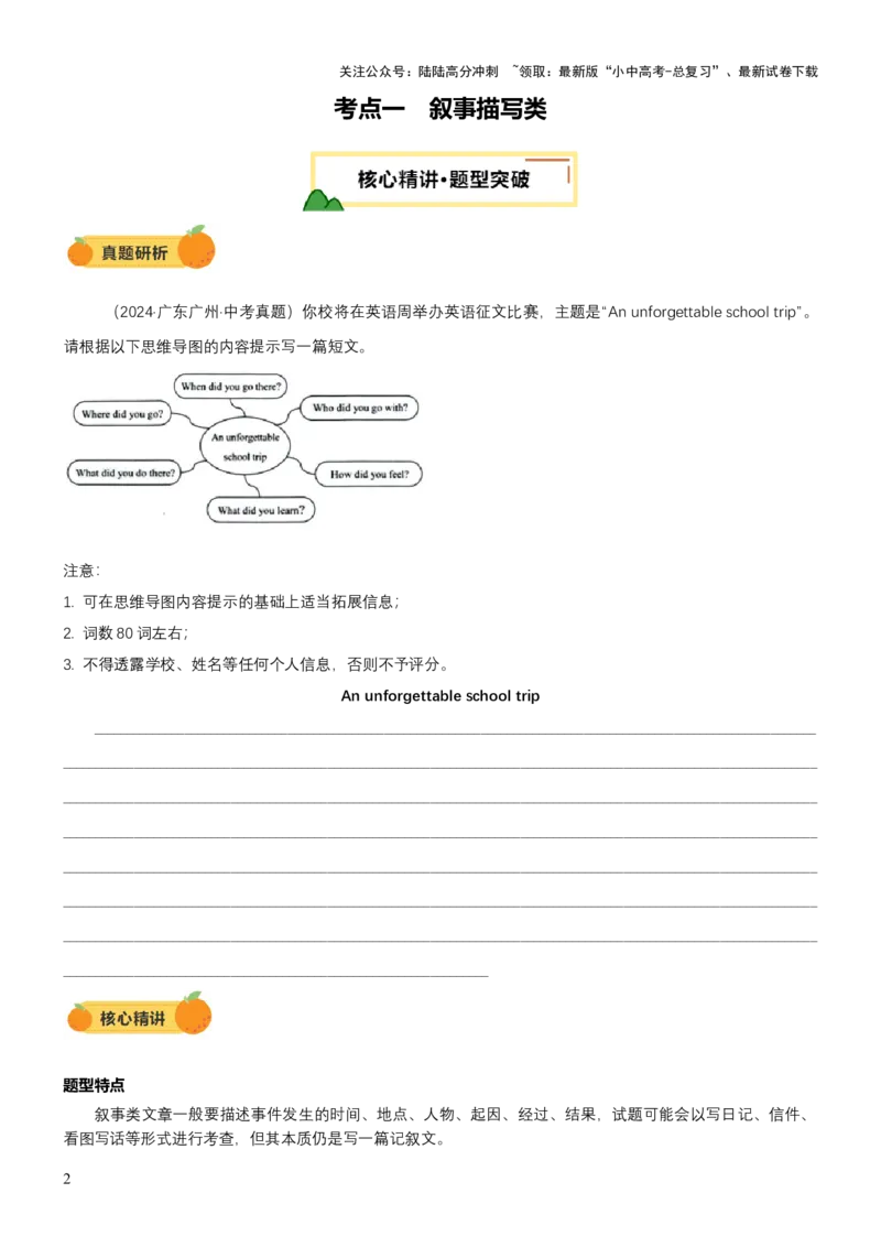 专题12话题写作（讲练）（原卷版）_02中考总复习（2026版更新中）_03-英语-中考总复习_2025中考复习资料_2025中考二轮课件ppt+讲义+练习英语_讲义+练习