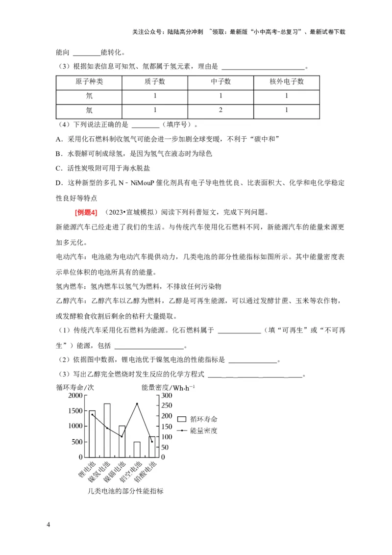 专题14科普阅读题（原卷版）_02中考总复习（2026版更新中）_05-化学-中考总复习_2024年中考复习资料_二轮复习资料_2024年中考化学二轮专项复习核心考点讲解与必刷题型