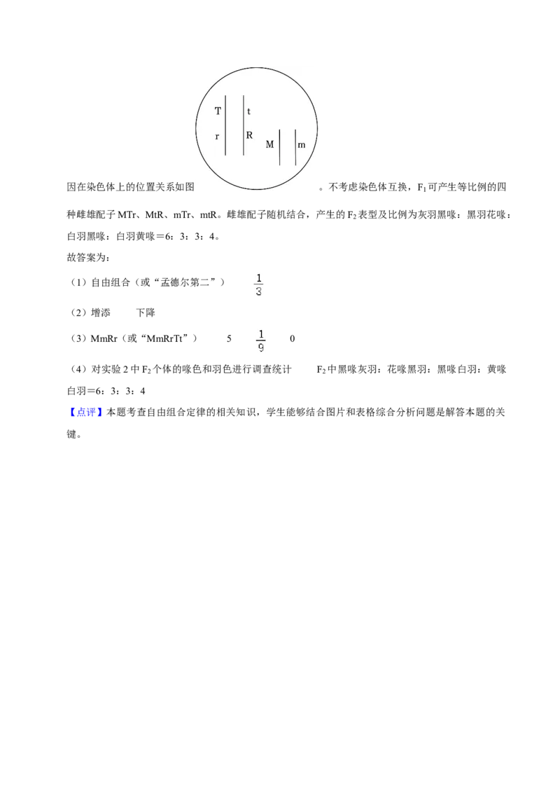 2023年高考生物真题（河北自主命题）（解析版）_全国卷+地方卷_6.生物_1.生物高考真题试卷_2023年高考-生物_2023年河北自主命题