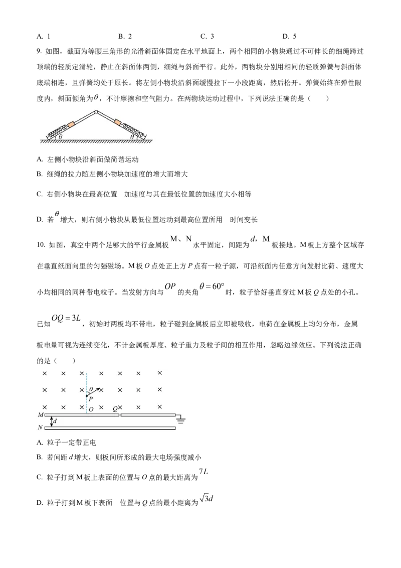 2025年高考物理真题（河北自主命题）（原卷版）_全国卷+地方卷_4.物理_1.物理高考真题试卷_2025年高考-物理_2025年河北自主命题