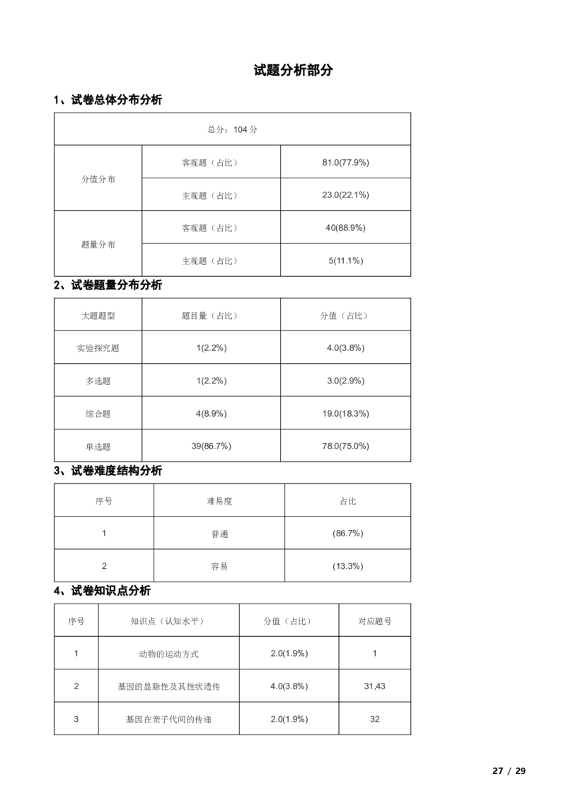 北京市平谷区2018-2019学年八年级上学期生物期末考试试卷附解析(1)_北京初中期末题_C605-京七八九_B京生物七八九_北京八上生物_2022-2023前