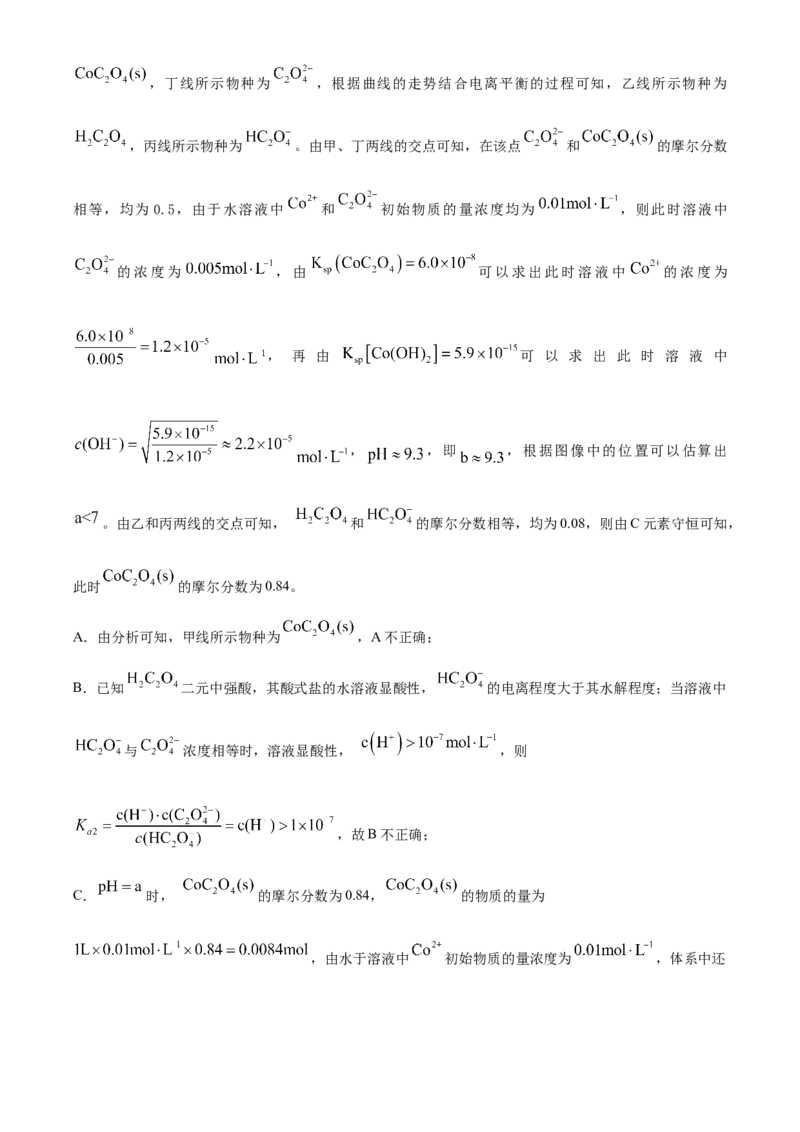 2025年高考化学真题（山东自主命题）（解析版）_全国卷+地方卷_5.化学_1.化学高考真题试卷_2025年高考-化学_2025年山东自主命题