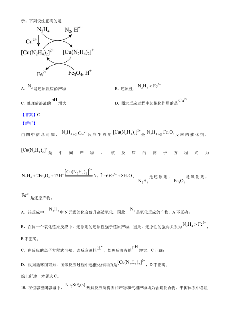 2025年高考化学真题（山东自主命题）（解析版）_全国卷+地方卷_5.化学_1.化学高考真题试卷_2025年高考-化学_2025年山东自主命题