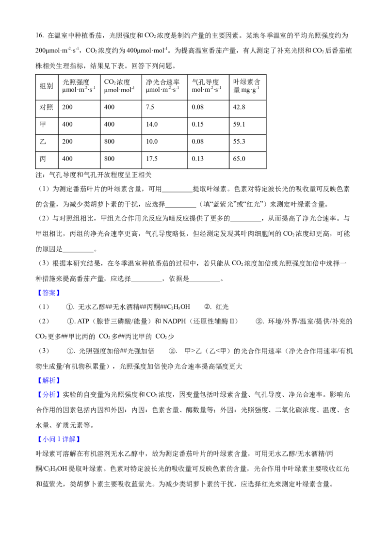 2025年高考生物真题（四川自主命题）（解析版）_全国卷+地方卷_6.生物_1.生物高考真题试卷_2025年高考-生物_2025年四川自主命题