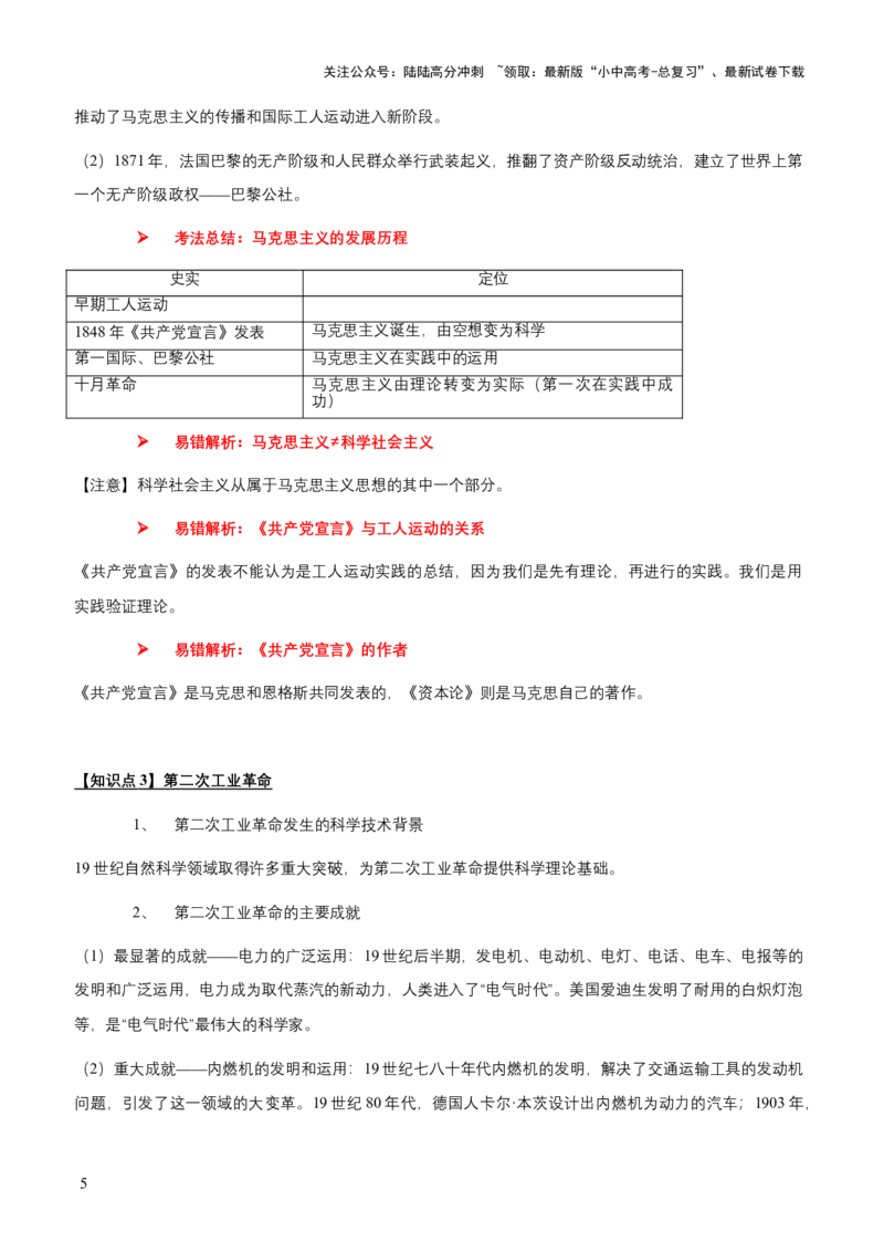 专题13世界近代史03-两次工业革命下的世界（word可编辑版）_02中考总复习（2026版更新中）_06-历史-中考总复习_2024年中考复习资料_一轮复习