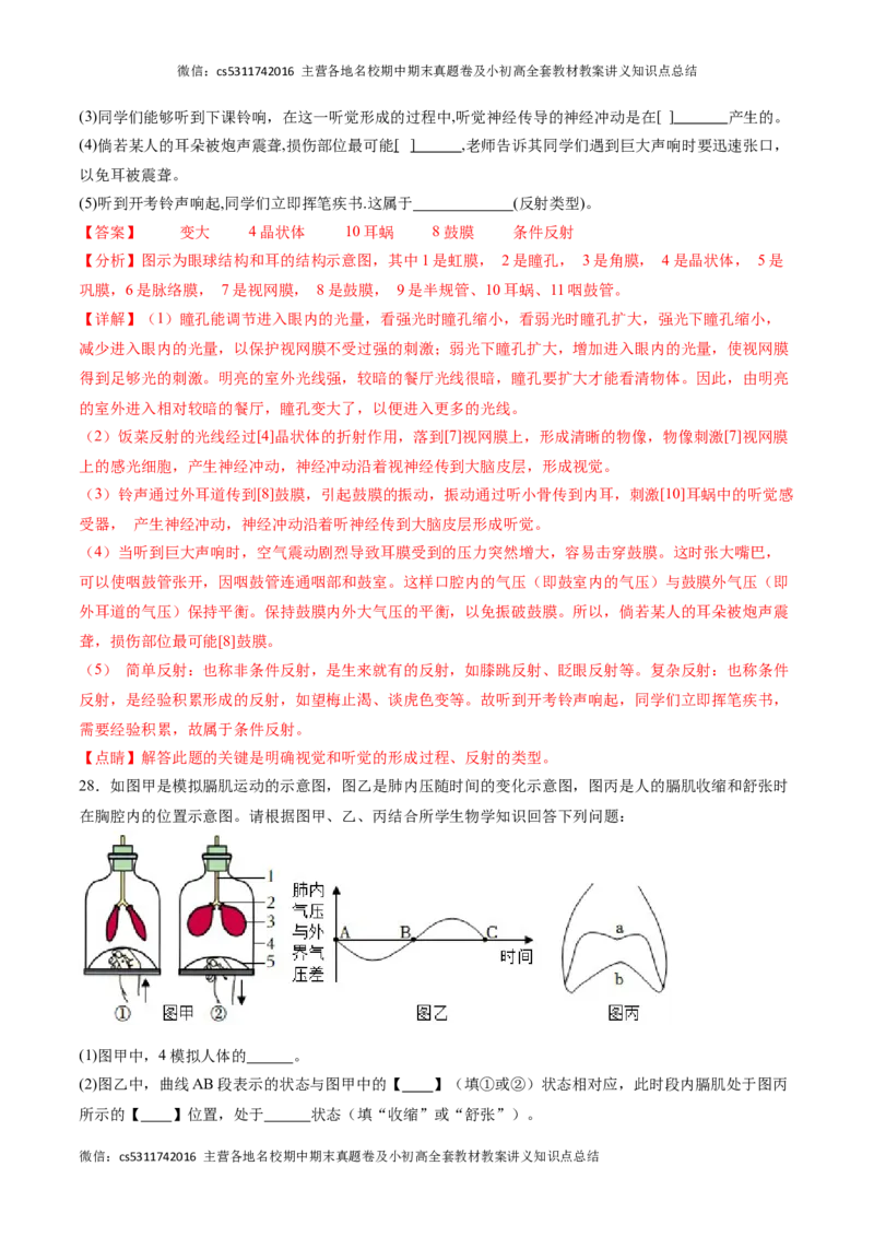 期末冲刺卷02（北京专用）（解析版）(1)_北京初中期末题_C605-京七八九_B京生物七八九_北京7下生物_2022-2024_北京生物7下期末
