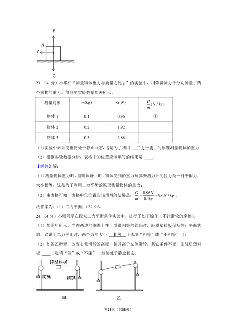 北京市海淀区清华大学附属中学2021-2022学年八年级下学期期中物理试卷附答案(1)_北京初中期末题_C605-京七八九_B京物理八九_物理_八年级下学期物理_2022-2023之前