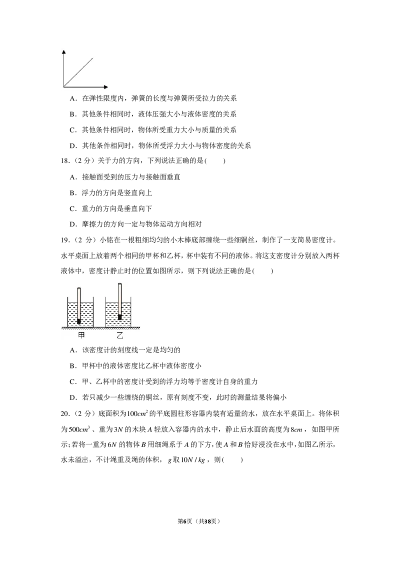 北京市海淀区清华大学附属中学2021-2022学年八年级下学期期中物理试卷附答案(1)_北京初中期末题_C605-京七八九_B京物理八九_物理_八年级下学期物理_2022-2023之前