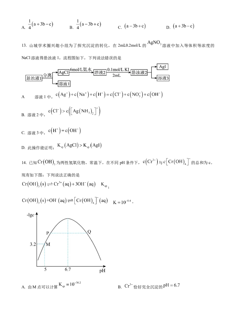 2025年高考化学真题（重庆自主命题）（原卷版）_全国卷+地方卷_5.化学_1.化学高考真题试卷_2025年高考-化学_2025年重庆自主命题