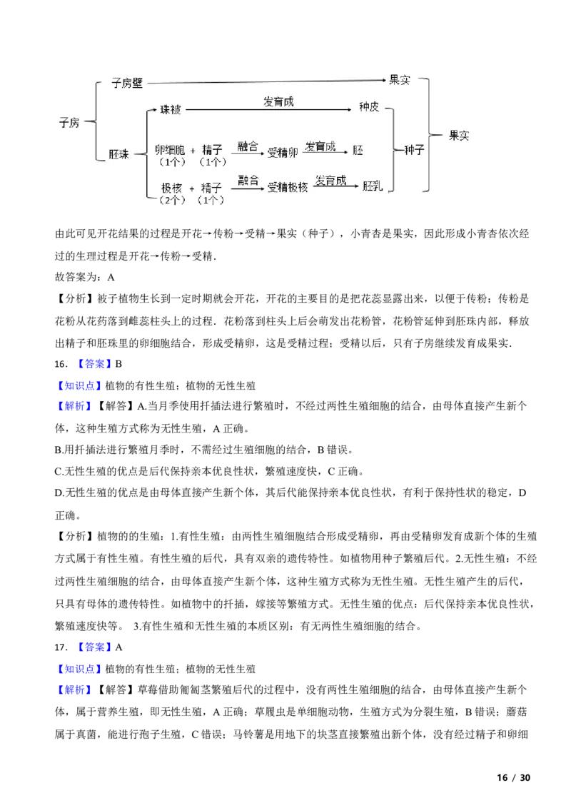 北京市延庆区2020-2021学年八年级上学期生物期中考试试卷附解析(1)_北京初中期末题_C605-京七八九_B京生物七八九_北京八上生物_2022-2023前