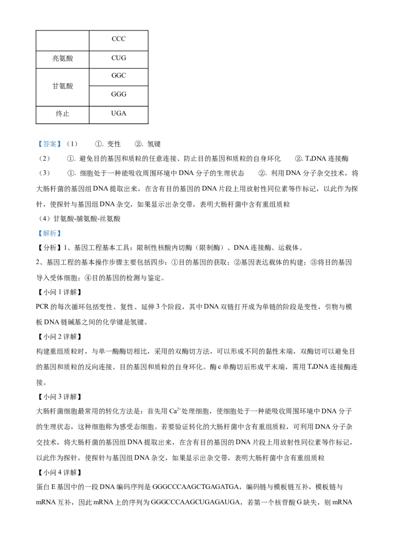 2024年高考生物真题（全国甲卷）（解析版）_全国卷+地方卷_6.生物_1.生物高考真题试卷_2024年高考-生物_2024年全国甲卷生物真题
