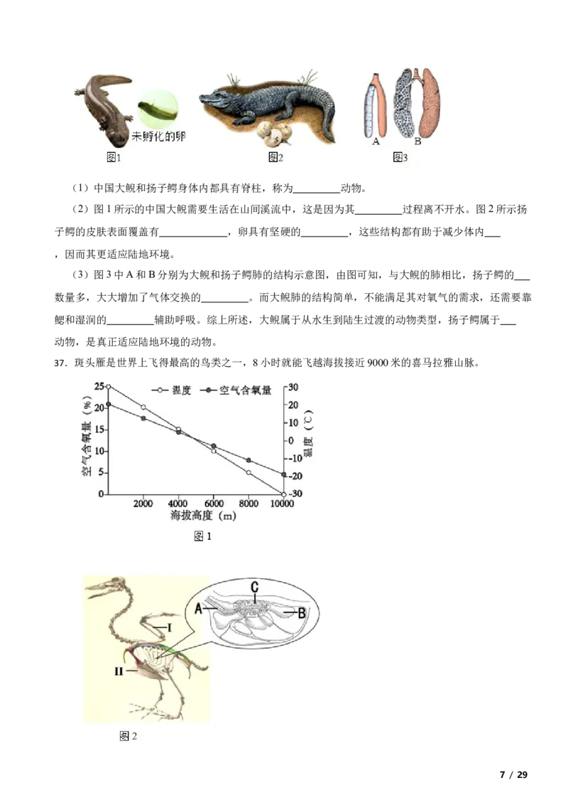 北京市海淀区2019-2020学年八年级上学期生物期中考试试卷附解析(1)_北京初中期末题_C605-京七八九_B京生物七八九_北京八上生物_2022-2023前