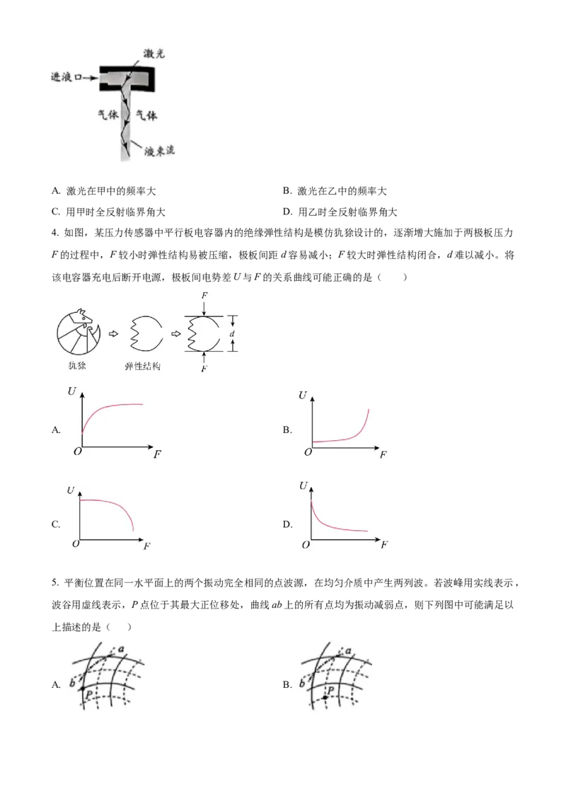 2025年高考物理真题（黑龙江、吉林、辽宁、内蒙古）（原卷版）_全国卷+地方卷_4.物理_1.物理高考真题试卷_2025年高考-物理_2025年高考物理真题（黑龙江吉林辽宁内蒙古）