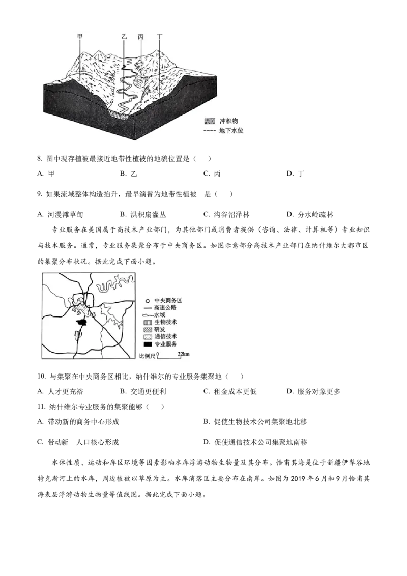 2024年高考地理真题（黑龙江、吉林、辽宁）（原卷版）_全国卷+地方卷_8.地理_1.地理高考真题试卷_2024年高考-地理_2024年高考地理真题（辽宁、黑龙江、吉林）