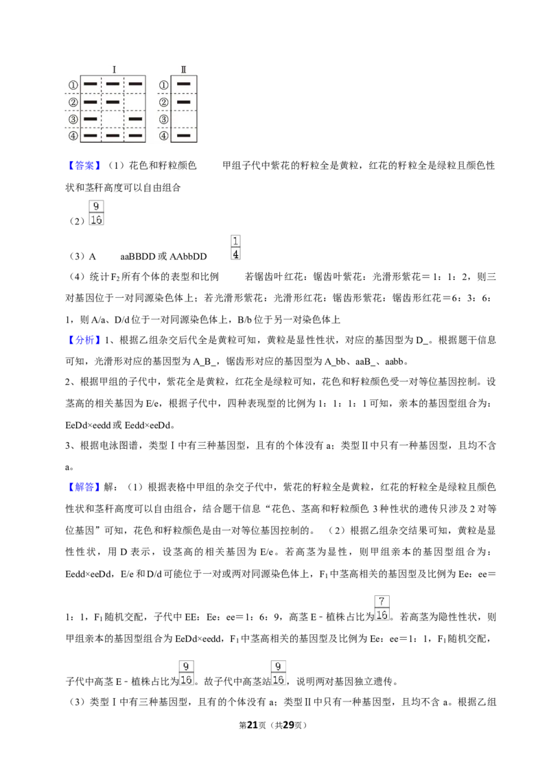2024年高考生物真题（山东自主命题）（解析版）_全国卷+地方卷_6.生物_1.生物高考真题试卷_2024年高考-生物_2024年山东自主命题-生物