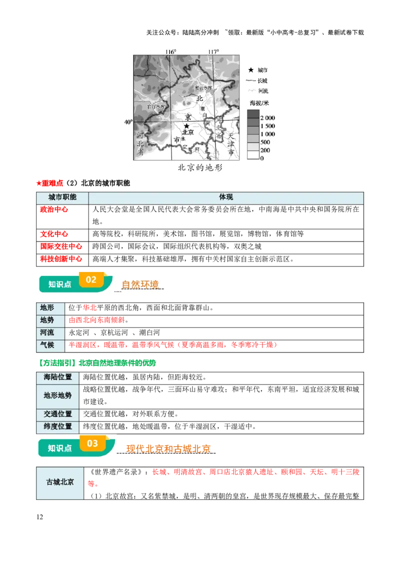 专题13北方地区-2025年中考地理知识点梳理（背诵版）_02中考总复习（2026版更新中）_09-地理-中考总复习_2025中考地理复习资料_2025年中考地理知识点_挖空版+背诵版