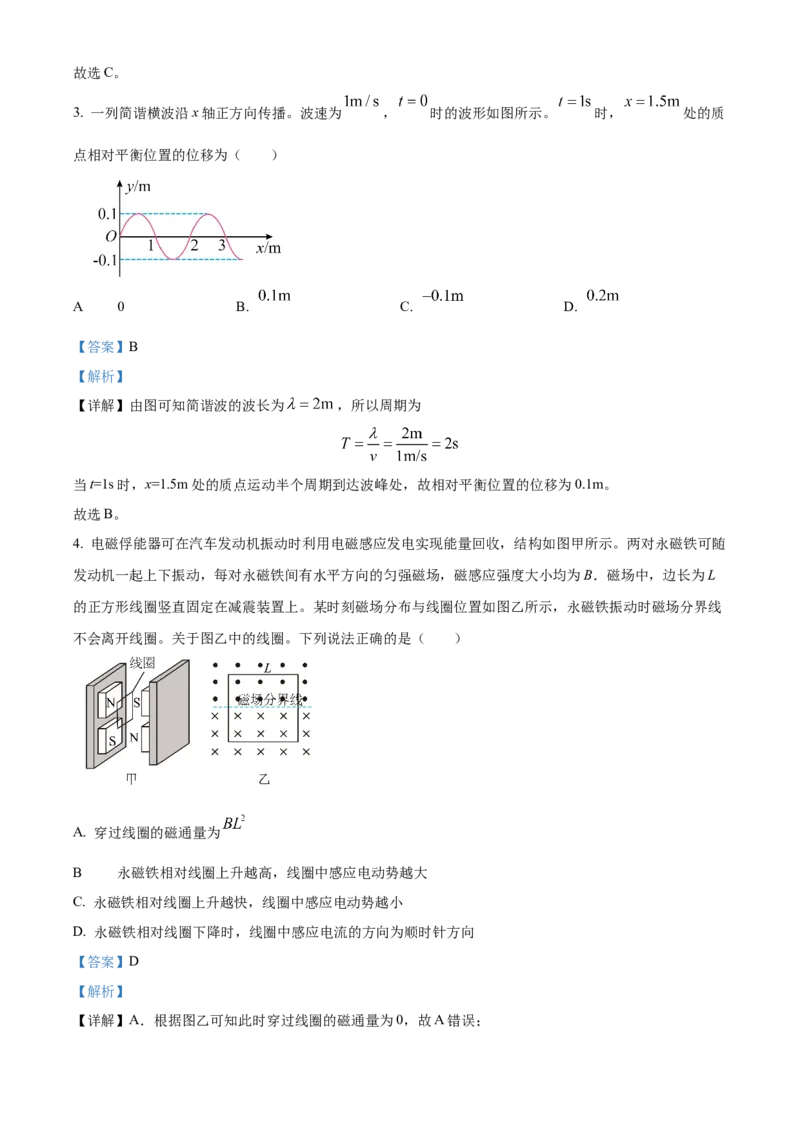 2024年高考物理试题（广东自主命题）（解析版）_全国卷+地方卷_4.物理_1.物理高考真题试卷_2024年高考-物理_2024年广东自主命题-物理