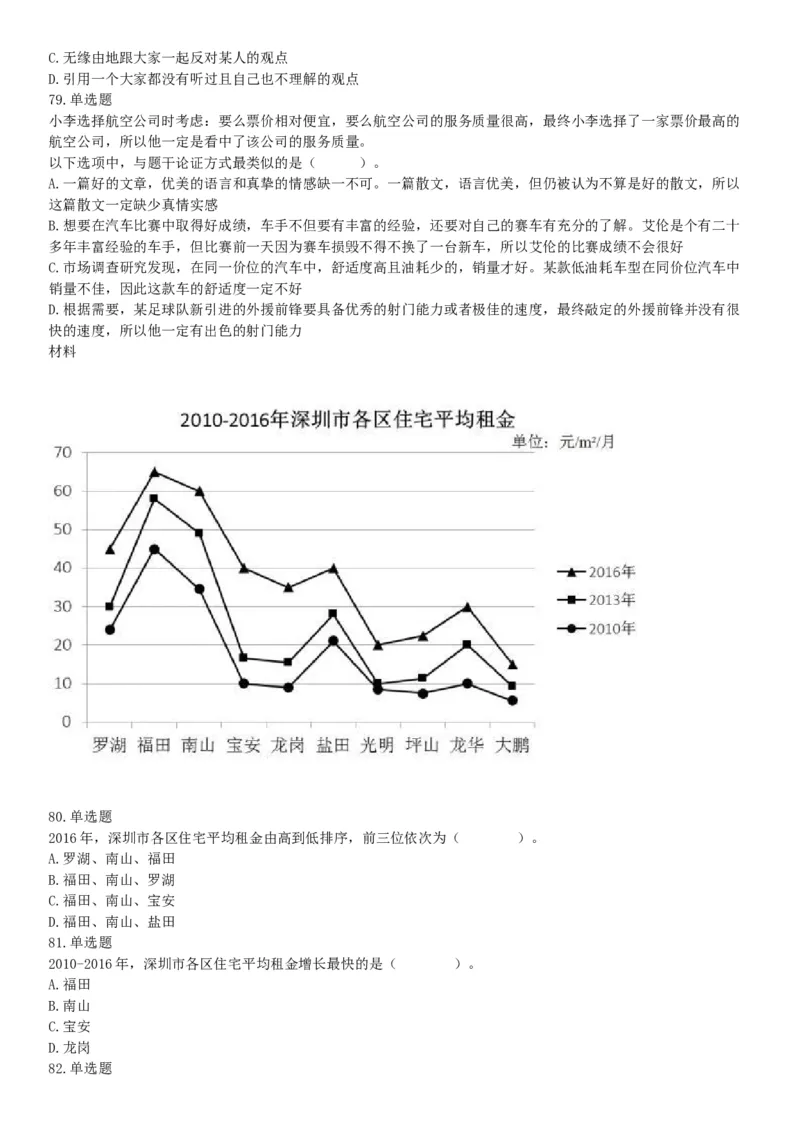 2019年12月广东省深圳市公安局第五批公开招聘警务辅助人员考试《行政职业能力测验》精选题（网友回忆版）_26事业职测+综合_闲鱼2026事业单位职测+综合_职测+综合真题合集ABCDE