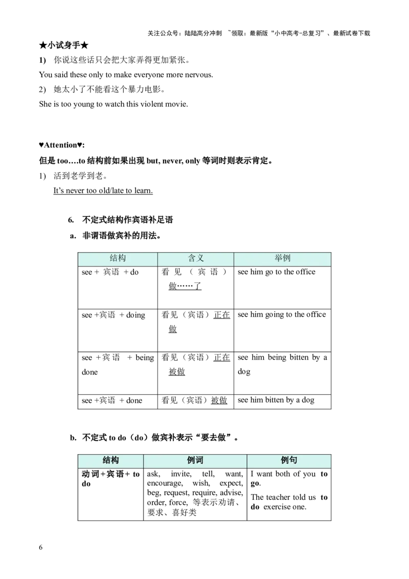 专题14非谓语动词知识梳理-口袋书2024年中考英语一轮复习知识清单（全国通用）（解析版）_02中考总复习（2026版更新中）_03-英语-中考总复习_2024年中考复习资料_一轮复习