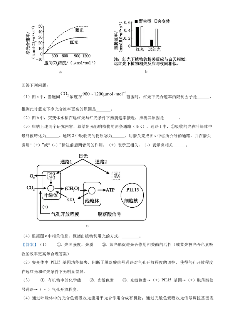 2025年高考生物真题（广东自主命题）（解析版）_全国卷+地方卷_6.生物_1.生物高考真题试卷_2025年高考-生物_2025年广东自主命题