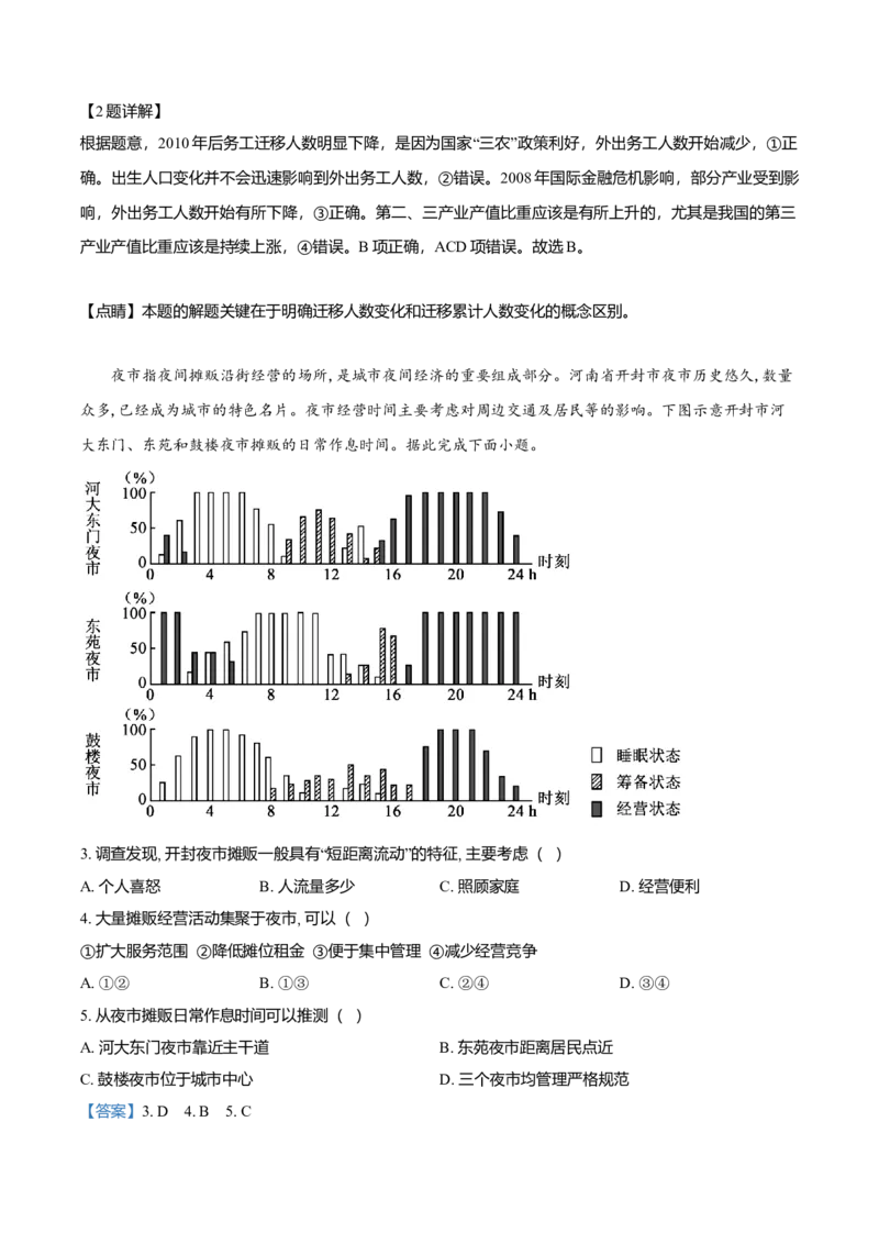 湖南省2021年普通高中学业水平选择性考试地理试题（解析版）_全国卷+地方卷_8.地理_1.地理高考真题试卷_2021年高考-地理_2021年湖南地理