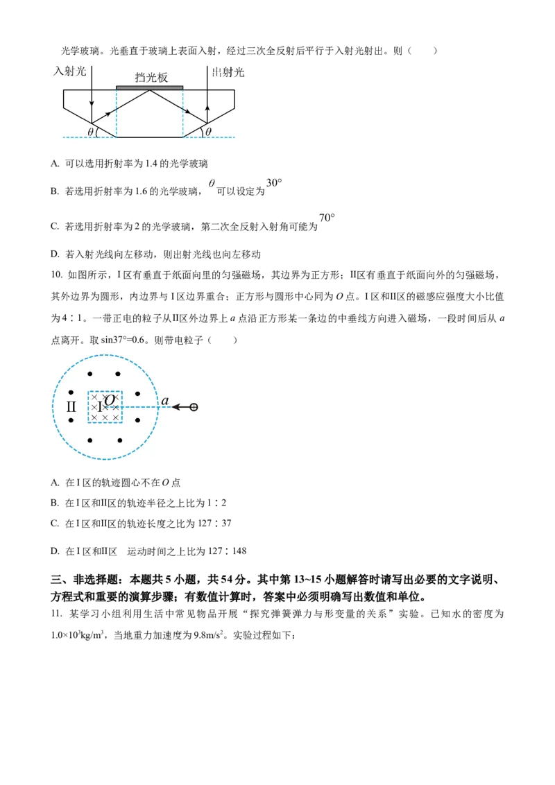 2025年高考物理真题（四川自主命题）（原卷版）_全国卷+地方卷_4.物理_1.物理高考真题试卷_2025年高考-物理_2025年四川自主命题