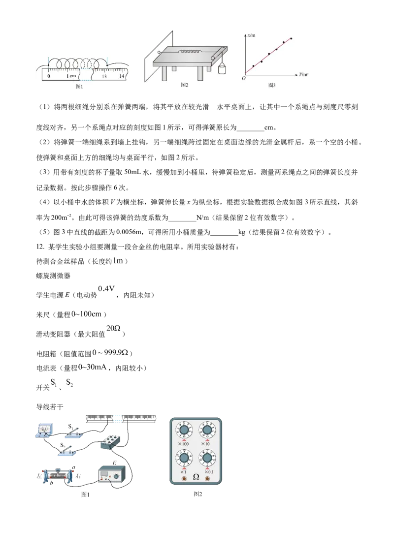 2025年高考物理真题（四川自主命题）（原卷版）_全国卷+地方卷_4.物理_1.物理高考真题试卷_2025年高考-物理_2025年四川自主命题