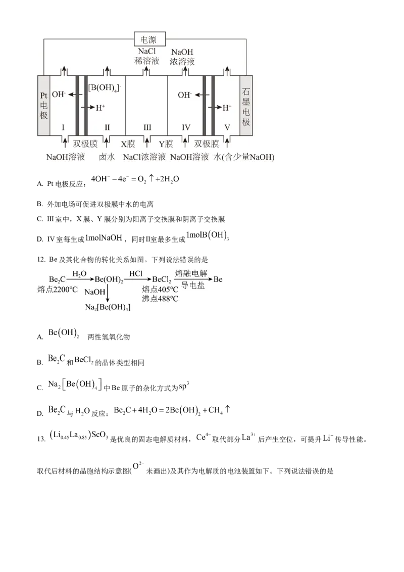 2025年高考化学真题（云南自主命题）（原卷版）_全国卷+地方卷_5.化学_1.化学高考真题试卷_2025年高考-化学_2025年云南自主命题