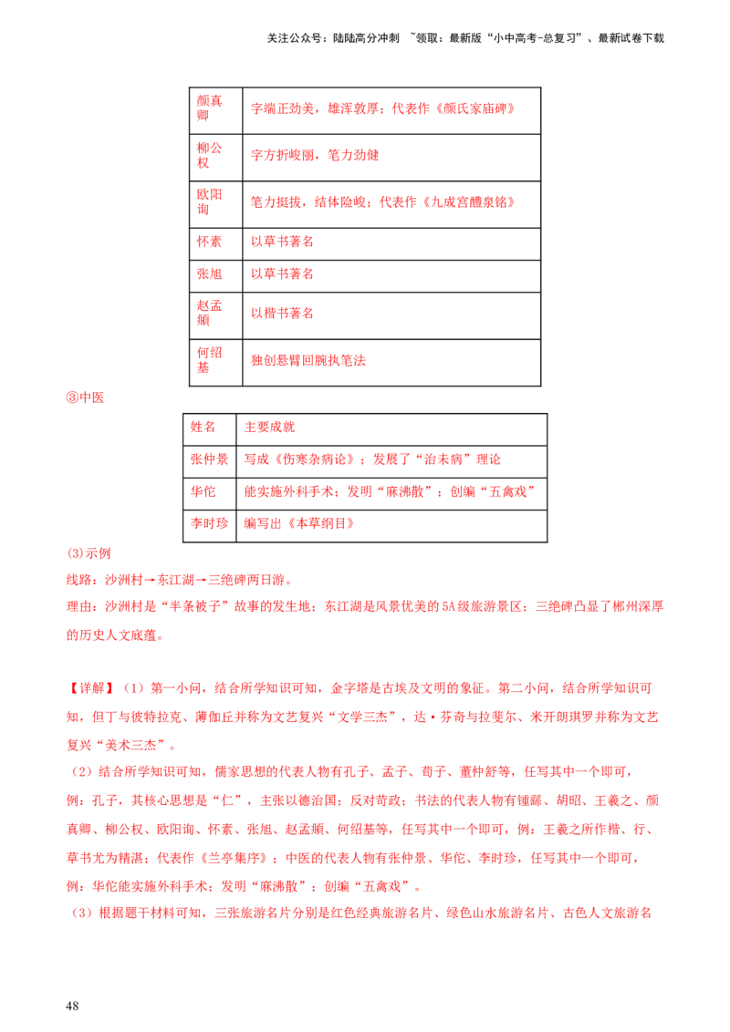 专题14创新题型类综合题（含答题技巧，题型专练50题）（解析版）_02中考总复习（2026版更新中）_06-历史-中考总复习_2024年中考复习资料_二轮复习
