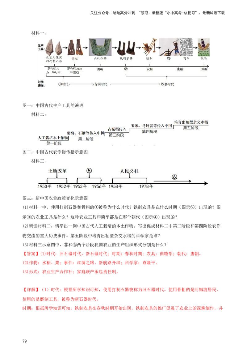 专题14创新题型类综合题（含答题技巧，题型专练50题）（解析版）_02中考总复习（2026版更新中）_06-历史-中考总复习_2024年中考复习资料_二轮复习