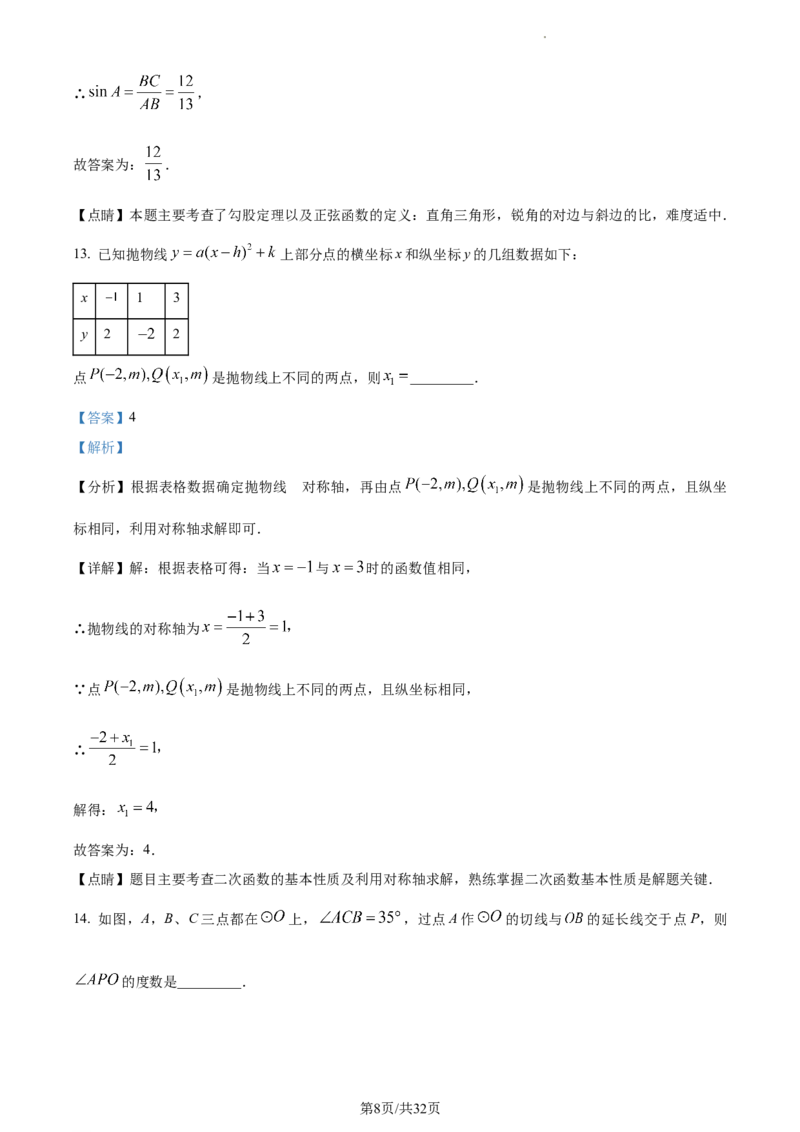 精品解析：北京市密云区2022一2023学年九年级上学期期末考试数学试卷（解析版）(1)_北京初中期末题_C605-京七八九_B京市数学七八九_北京9上数学_2022-2023