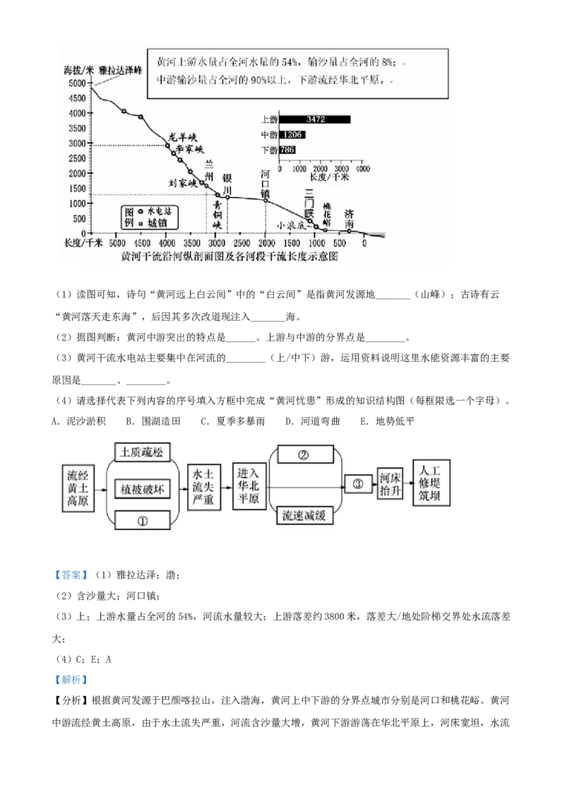精品解析：北京市密云区2019-2020学年七年级上学期期末地理试题（解析版）(1)_北京初中期末题_C605-京七八九_B京地理七八九_地理_北京7上地理_2019-2020