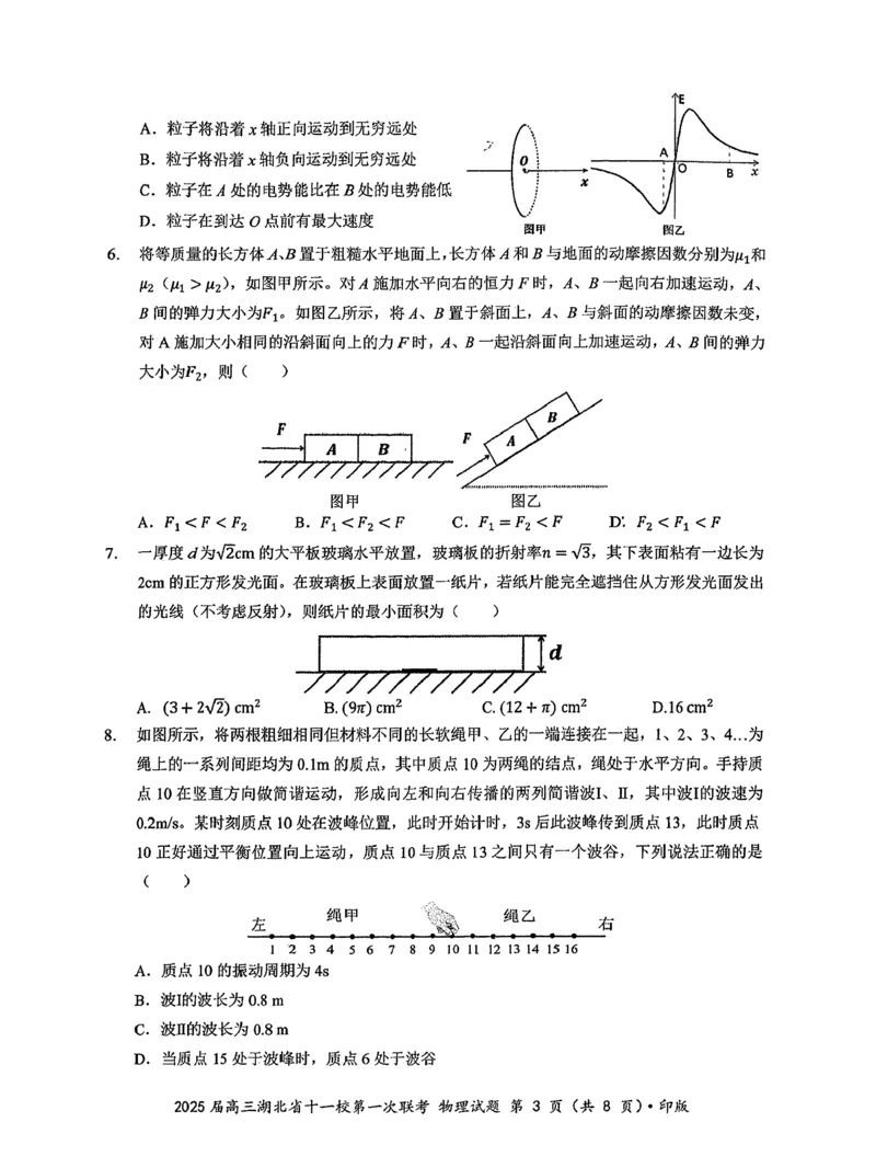 2025届湖北省十一校高三上学期第一次联考（一模）物理试题_A1502026各地模拟卷（超值！）_12月_241205湖北十一校2025届高三12月联考_物理