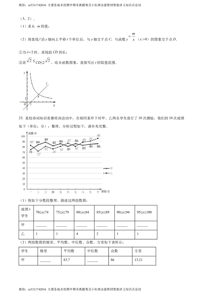 精品解析：2024年北京师范大学实验华夏女子中学中考零模数学试题（原卷版）(1)_北京初中期末题_C605-京七八九_B京市数学七八九_北京9下数学(含中考模拟）_北京数学9下其他模拟卷