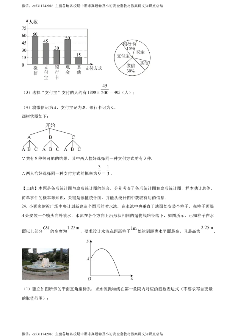 精品解析：2024年北京市中国人民大学附属中学朝阳学校中考二模数学试题（解析版）(1)_北京初中期末题_C605-京七八九_B京市数学七八九_北京9下数学(含中考模拟）_北京数学9下一二三模