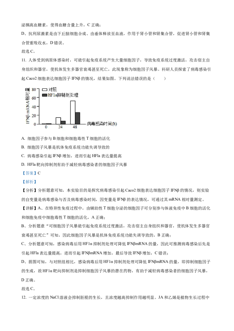 山东省济南第一中学2024-2025学年高三上学期期中学情检测试题生物答案_A1502026各地模拟卷（超值！）_12月_241204山东省济南第一中学2024-2025学年高三上学期期中学情检测（全科）