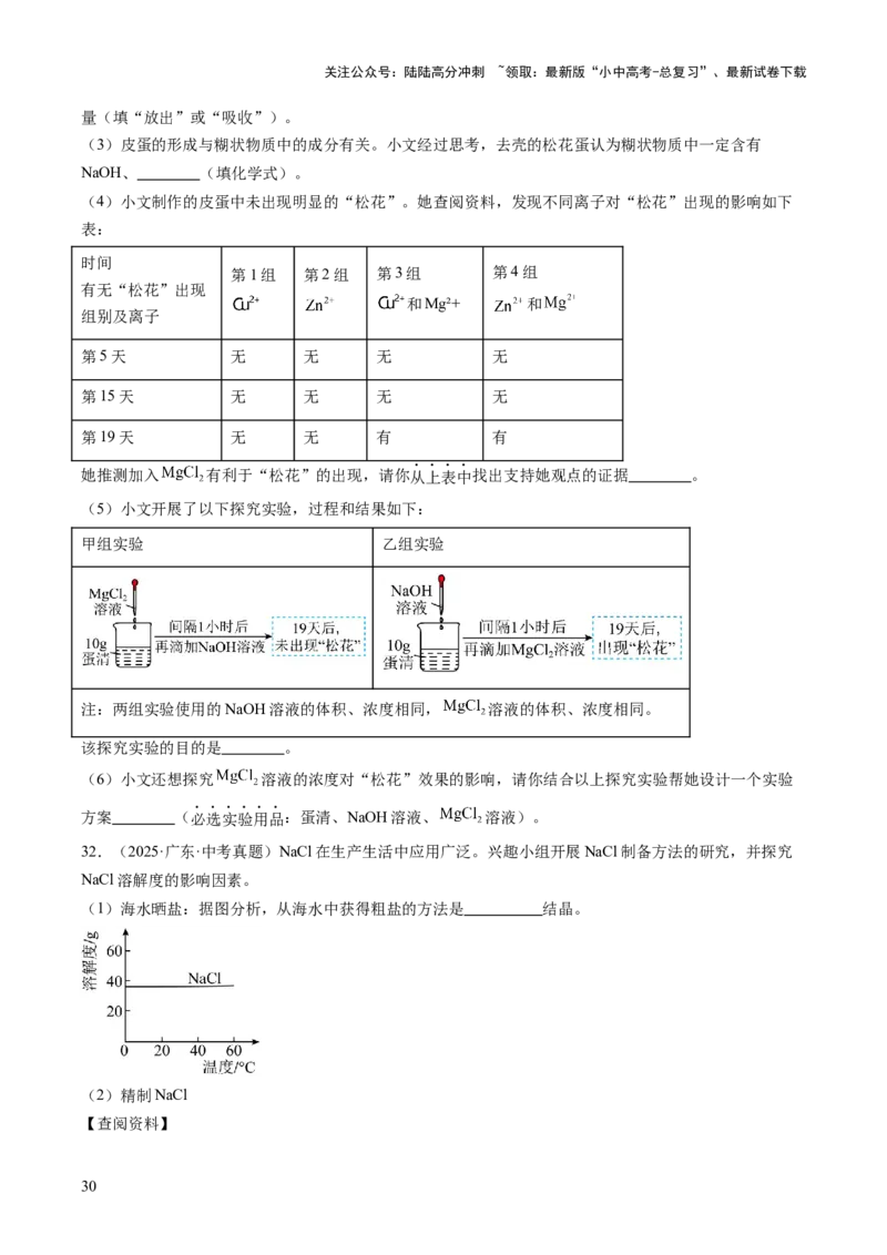 专题22实验探究题（原卷版）_02中考总复习（2026版更新中）_05-化学-中考总复习_2026年中考复习（更新中）_好题汇编三年（2023-2025）中考化学真题分类汇编（全国通用）