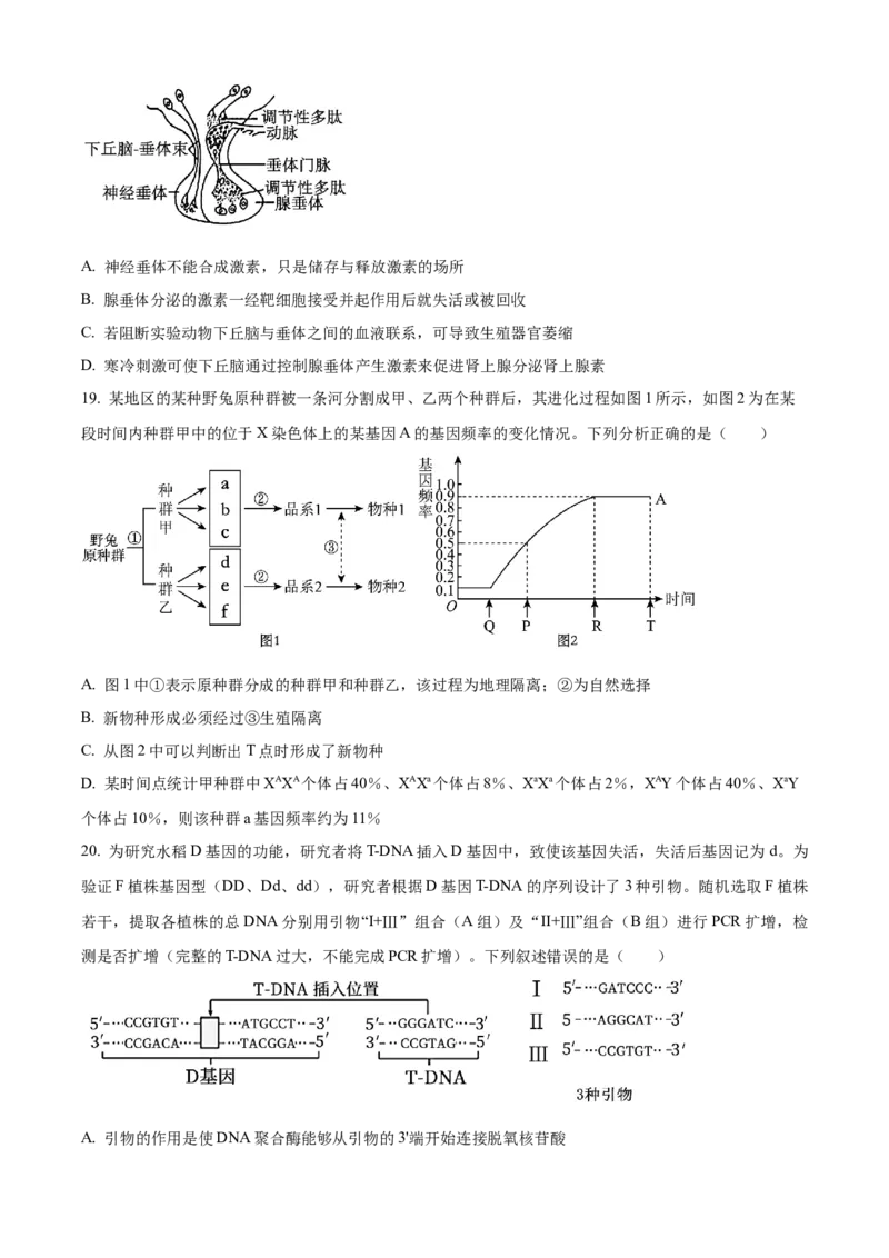 山东省济南第一中学2024-2025学年高三上学期期中学情检测试题生物_A1502026各地模拟卷（超值！）_12月_241204山东省济南第一中学2024-2025学年高三上学期期中学情检测（全科）