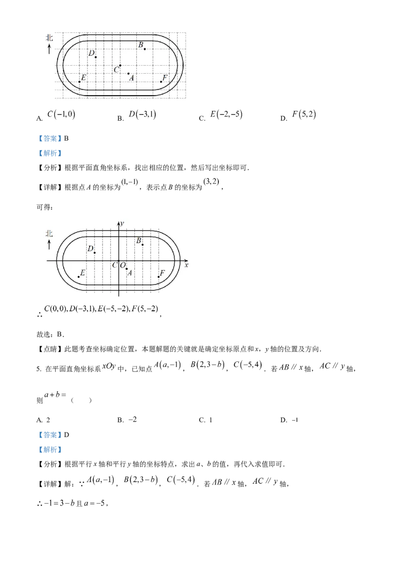 精品解析：北京市中国人民大学附属中学本部2022-2023学年七年级下学期3月月考数学试题（解析版）(1)_北京初中期末题_C605-京七八九_B京市数学七八九_北京7下数学_2022-2024_北京数学7下月考