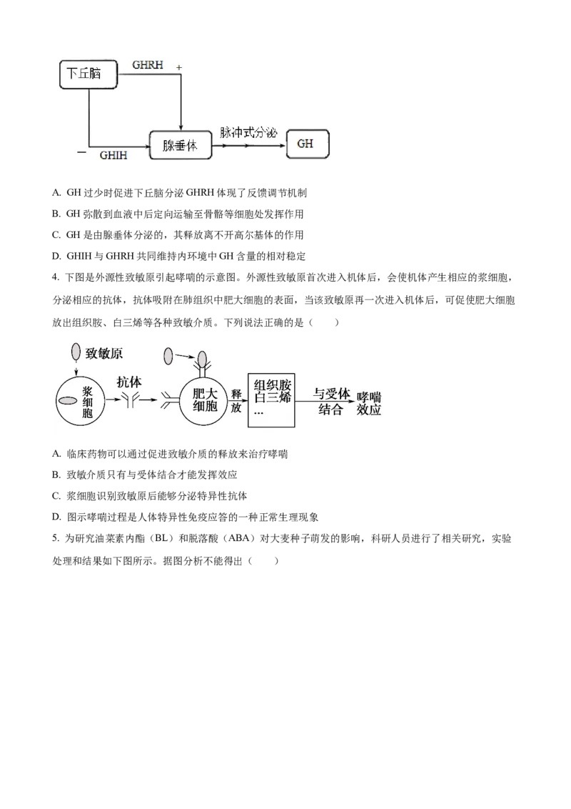 安徽省芜湖市镜湖区安徽师范大学附属中学2023-2024学年高二下学期6月测试生物试题（含答案）_A1502026各地模拟卷（超值！）_6月_2406282024安徽师范大学附属中学高二下学期6月测试